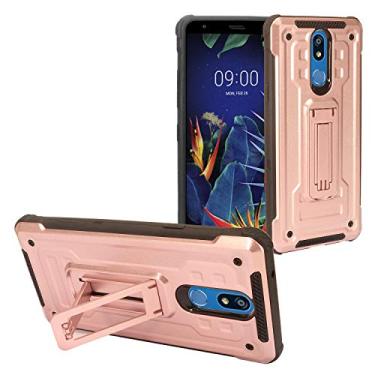 Imagem de Z-GEN - Compatível com LG K40, Harmony 3, Xpression Plus 2 (2019) LM-X420, LG Solo LTE L423DL - Capa de telefone híbrida com suporte - ST3 ouro rosa