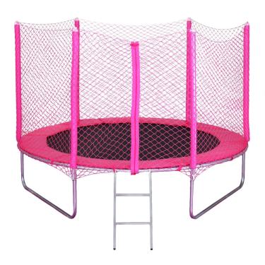 Imagem de Pula Pula Cama Elástica 2,44. Suporta até 235 Super Resistente - Fechamento com Ziper - Rosa Pink