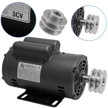 Imagem de Motor Elétrico Monofásico 3Cv Alta Rotação 110/220V Polia