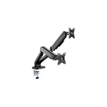 Imagem de Suporte Articulado Para Dois Monitores 17" à 32" Fortrek FK441S, Com Pistão a Gás, Pret...