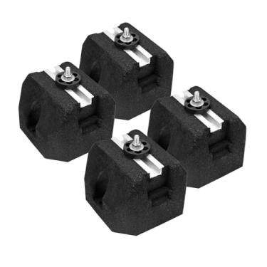 Imagem de Yarssihha 4 peças de mini base de borracha dividida para bomba de calor de ar condicionado sem dutos 9000-60000 BTU, mini bloco de montagem antivibração resistente, kit de base de montagem no chão