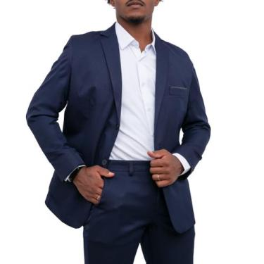 Imagem de Terno Social Slim Alfaiataria Microfibra Liso Diversos Tamanhos - Nero