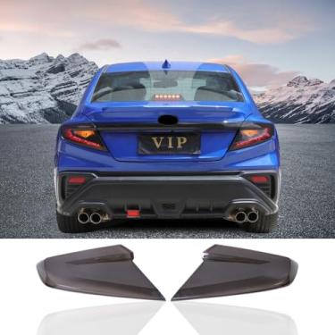 Imagem de Daeiclru Capa de lâmpada de luz traseira de carro compatível com Subaru WRX 2022-2024, capa de acabamento de carcaça de lanterna traseira defumada acessórios de capa de proteção externa