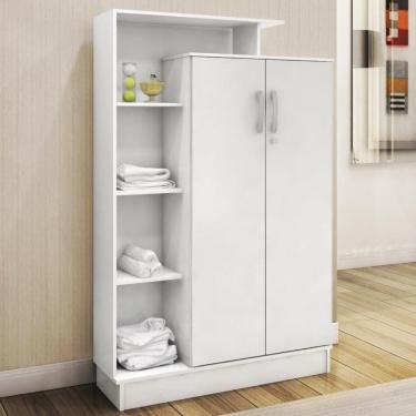 Imagem de Armário Multiuso Sapateira 2 Portas Com Chave Denver Branco