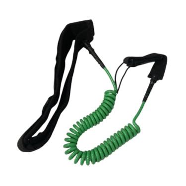 Imagem de Deevoka Surf Board Leashing Surfing Leash Premium, Fique, corda telescópica da cintura da placa de surf, tornozelo, Verde