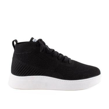 Imagem de Tenis Mississipi Cano Alto Botinha Leve Confortável Original, 36, Pret