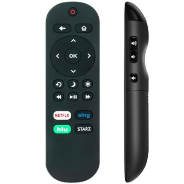 Imagem de ZdalaMit Controle remoto de substituição LC-RCRUS-18 adequado para Sharp Roku TV LC-32LB591U LC-65LBU591U LC-43LBU591U LC-50LBU591U LC-55LBU591U com Netflix Sling Hulu Starz Shortcut APP Key