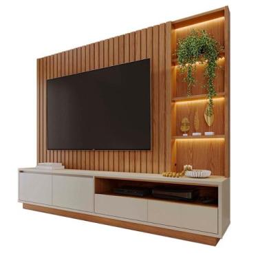 Imagem de Home Estante Rack Cancun Para TV até 82 Polegadas com LED - Colibri Mó