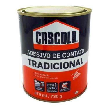 Imagem de Adesivo De Contato Tradicional S/ Toluol 730g Cascola Cor Amarelado