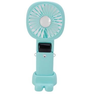 Imagem de Fã Portátil Portátil, Mesa 3 Em 1 Fãs Pequenos Pessoais Fãs Dobráveis ​​de fã USB e Função de Resfriamento do Banco de Energia para o Verão, Viagens, Praia, Montanhismo (Verde)