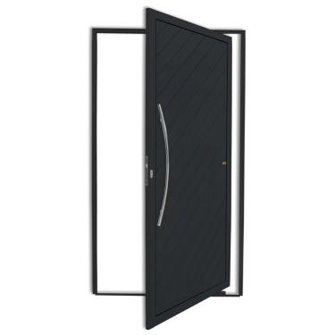Imagem de Porta Pivotante Lambril Savana Com Puxador Super 210cm X 120cm Brimak Preto