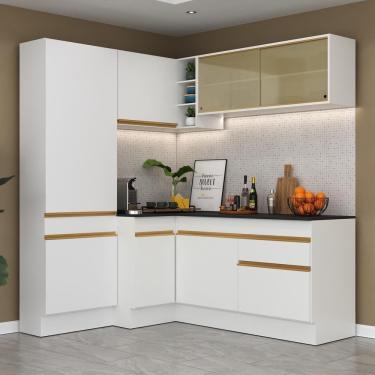 Imagem de Cozinha Completa De Canto Mp2089 Com Armário E Balcão Branca Multimóveis