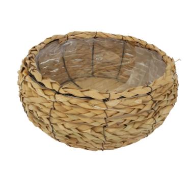 Imagem de Cesto/cachepot Em Palha Natural Alt 17cm X Diam 39cm