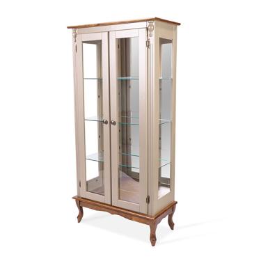 Imagem de Cristaleira Alta Antique 3 Portas 2076-E Laca - Nude
