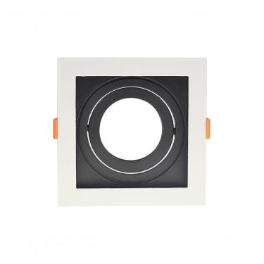 Imagem de Spot Recuado De Embutir Quadrado Móvel Par30 Branco+preto Taschibra