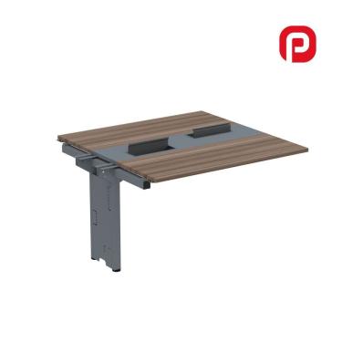 Imagem de Complemento De Mesa Plataforma Para Coworking Para 2 Péssoas 120x120 Walnut-grafito