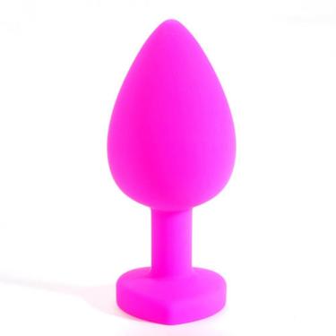 Imagem de Plug Anal 8,1cm Em Silicone Com Pedra Pink - Lovetoys - Pink