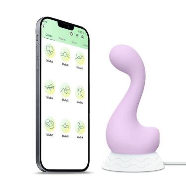 Imagem de Vibrador De Ponto G Com Sucção 7 Vibrações Via App Swan-b Si Lilás