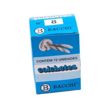 Imagem de Colchete Latonado N8 c/72 - Bacchi