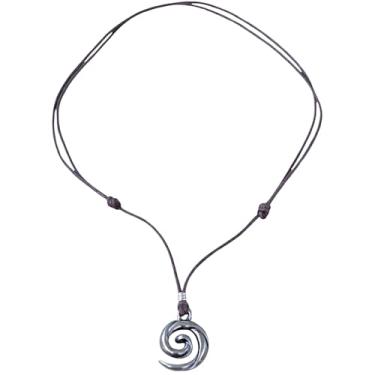 Imagem de BlueRica Pingente tribal em cordão preto ajustável, Adjustable, Algodão, Sem Pedra Preciosa