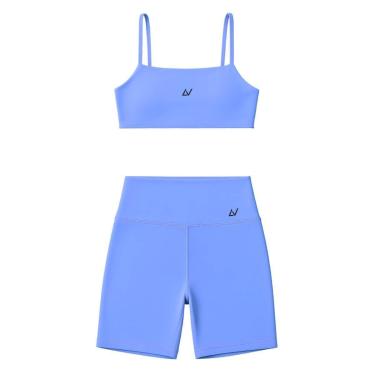 Imagem de Conjunto Fitness Feminino Top Faixa e Short Movement Levo, Em Poliamida, Top Com Bojo, Zero Transpa-Feminino