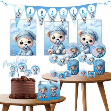 Imagem de Kit Decoração e Lembrancinhas Ursinho Ursinha baby Chá de bebê Anivers