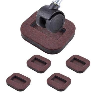 Imagem de INKNOTE Pacote Com 5 Protetores De Piso Feltro Para Pernas Cadeira, Almofadas Rodízio Escritório Preservar Móveis Madeira, Batentes Evitar Arranhões Deslizantes, Reduzir Ruídos, Cor Vinho