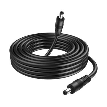 Imagem de GINTOOYUN Cabo De Alimentação Dc 5521 32,8 Pés, 18 Awg, 5,5 Mm X 2,1 Mm, Macho Para Adaptador Tomada Led, Cftv, Carro, Monitores, Etc. - 10 M