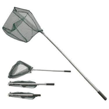 Imagem de YSDSDAKA Rede De Pouso Para Pesca Com Vara Telescópica Aço Inoxidável, Cabo Longo 80,7", Malha Nylon Revestida Borracha, Truta Arco-Íris, Salmão, Caiaque, Peixe-Gato, Robalo, Truta, Camarão, Carangu