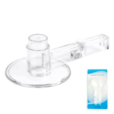 Imagem de Happizza Cortador Circular, De Papel Para Máquina Botões 75 Mm/3", Ajustável Vários Tamanhos, Circular Redonda 86 Mm/3,39" A 210 Mm/8,27" Diâmetro