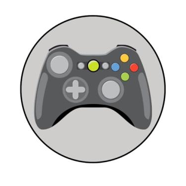 Imagem de Adesivo Personalizado Redondo Tema Games, 15cm (JG5, ADESIVO PLASTICO, 15CM)