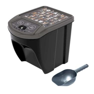 Imagem de Kit Pote Porta Ração 20 Litros Cachorro Gato + Concha Medida - Plasuti