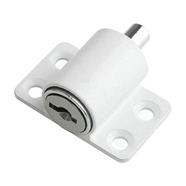 Imagem de Porta Liga -barra de Segurança Bloqueio de Parafuso de Janela Forte Com Chave, Anti -theft Farbo, Vida útil Longa para Portas, Janelas, Prática (Branco)