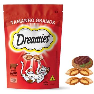 Imagem de Petisco Snack Dreamies Carne Tentadora Para Gatos Adultos 150g