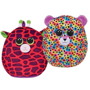 Imagem de Kit Pelúcia Squish Leopardo Giselle e Girafa Gilbert - Toyng