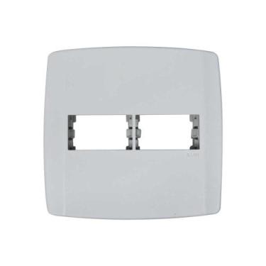 Imagem de Espelho Placa 4X4 com suporte - 1+1 módulo separado horizontal - Linha