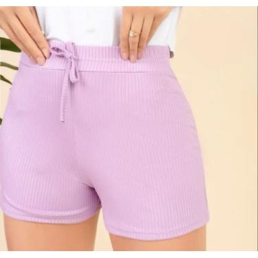 Imagem de Short Curto Canelado - Filó Modas, Verde militar, M