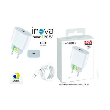 Imagem de Fonte carregador 20w turbo + cabo  - INOVA