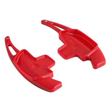 Imagem de HIBEYO Extensor de pá de mudança de carro apto para Mercedes-Benz A B C E S Class CLA CLS SL SLC GLA GLC GLS G-Class GLB V-Class Vito ABS Plastic Steering Paddle Extension-Bright Red