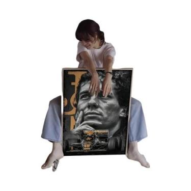 Imagem de Ayrton Senna F1 Racing Driver Poster HD Qualidade Retro Wall Art Kawai