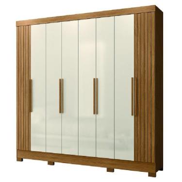 Imagem de Guarda Roupas Casal Ripado 8 Portas 4 Gavetas Diamante Moval - MOVAL M