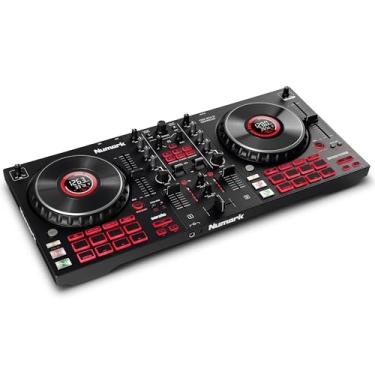 Imagem de Numark Mixtrack Platinum FX - Controlador DJ para Serato DJ com Controle de 4 Decks, Mixer DJ, Interface de Áudio Integrada, Displays nos Jog Wheels e Paddle FX