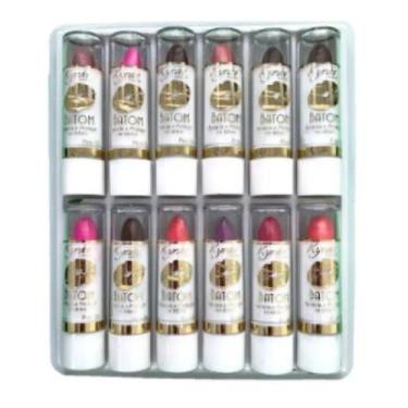 Imagem de Kit 12 Batom Cremoso Amacia e Protege os Lábios Kyràv - Kyrav