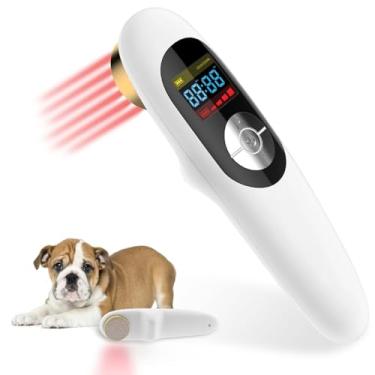 Imagem de LASWHGDPET Terapia de luz vermelha para cães - 12 x 650 nm e 1 x 808 nm, dispositivo veterinário de terapia de luz vermelha infravermelha, dispositivo portátil de terapia para alívio da dor artrite