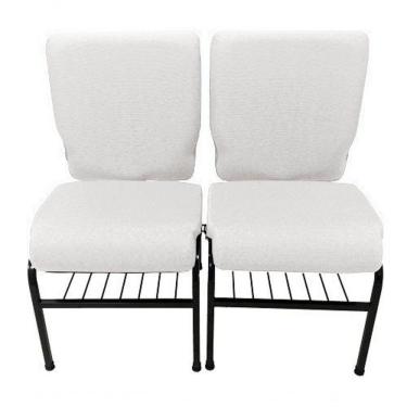 Imagem de 02 Cadeiras Para Igrejas C/ Porta Biblía E Porta Cálice Branco