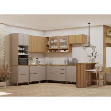 Imagem de Cozinha Modulada Completa de Canto 10 Peças com Tampo Lumina Luciane M