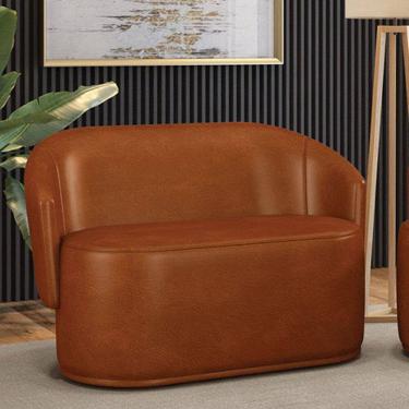 Imagem de Sofá 2 Lugares Namoradeira Orgânica para Sala Malu Sintético PU M11 - D`Rossi