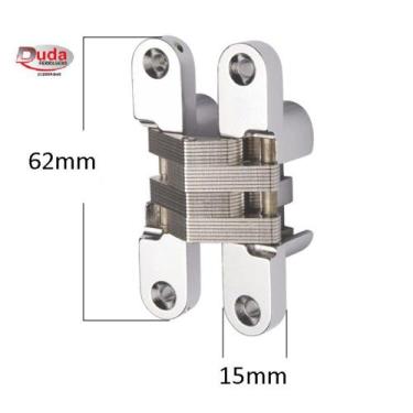 Imagem de Dobradiça Invisivel 62x15MM Cromado F0050 Hard