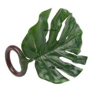 Imagem de KIT 04 Argola Porta Guardanapo Anel Costela de Adão Folhagem Natureza 