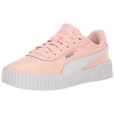 Imagem de PUMA Tênis infantil unissex Carina 2.0 com fecho alternativo, Rose Dust-puma branco-puma prata, 12.5 Little Kid